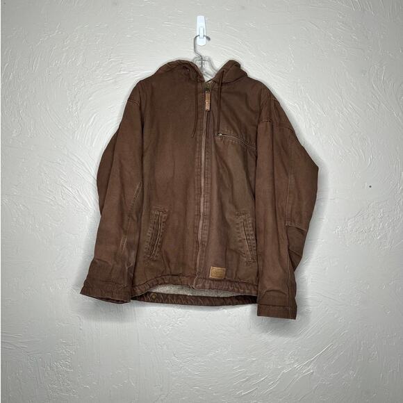 Schmidt Workwear Other - Schmidt Workwear Men’s XL Brown Sherpa Lined Hooded Jacket